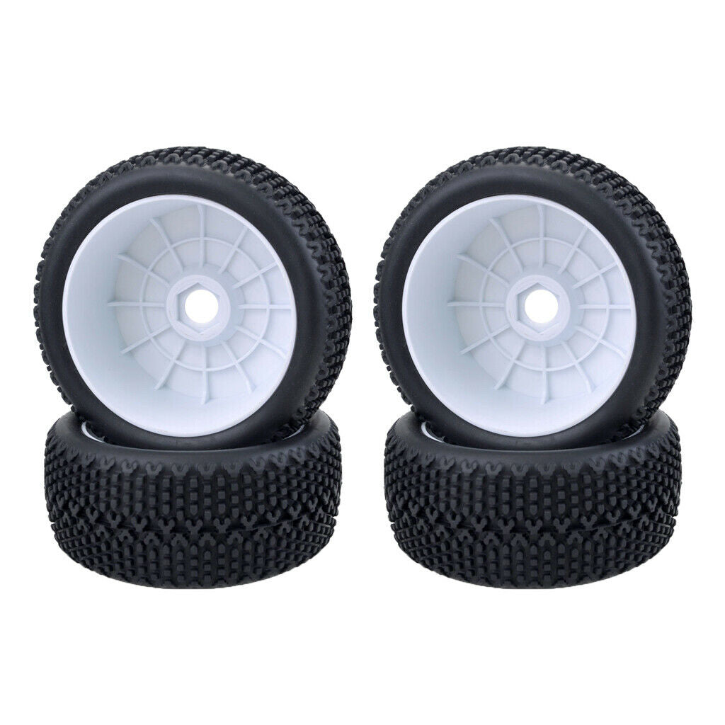 4x RC 1:8  Car Buggy Foam Rubber Tyre Tires & Wheel Rim For HPI HSP