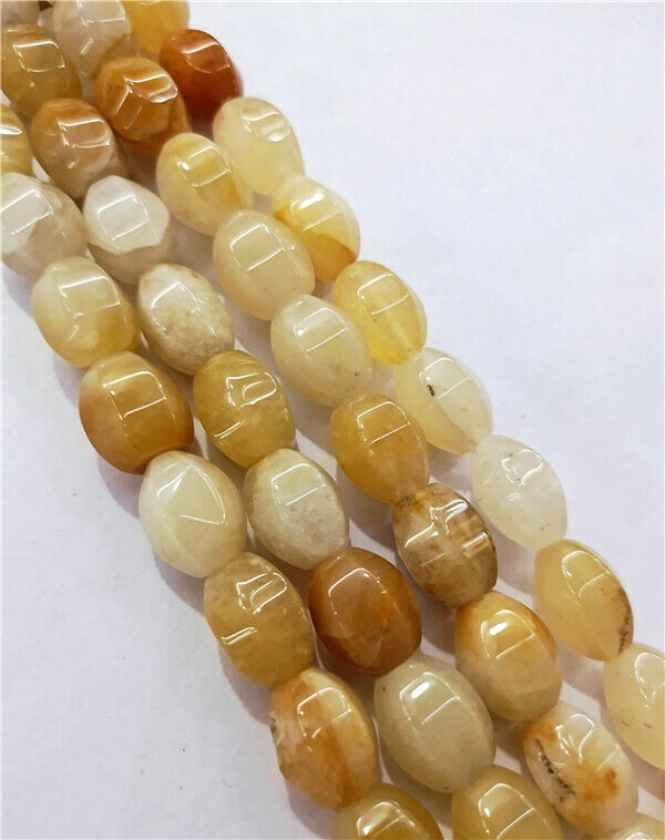 1 Strand 14x10mm Natural Yellow Aventurine Faceted Olive Beads 15.5" HH7894