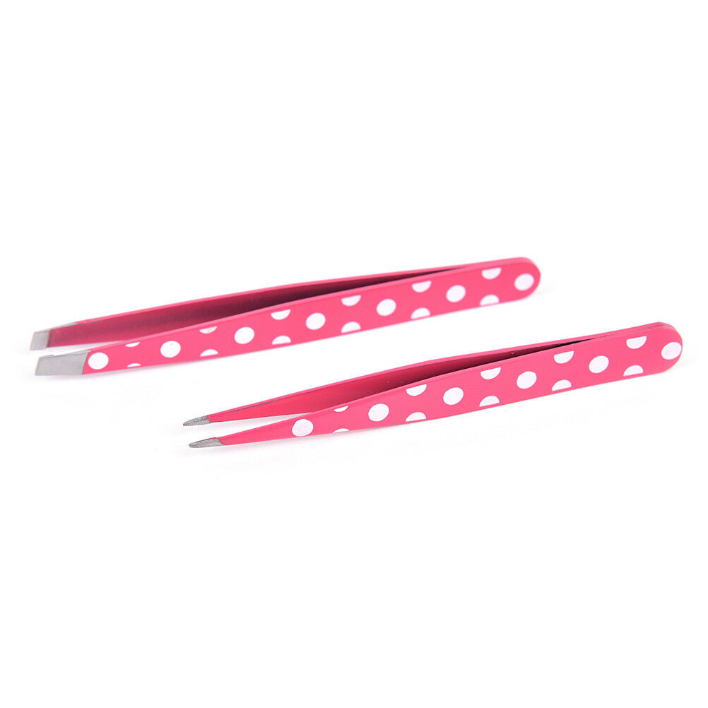 2Pcs/Set Hair Removal Eyebrow Tweezer Eye Brow Clips Beauty Makeup Tool.l8