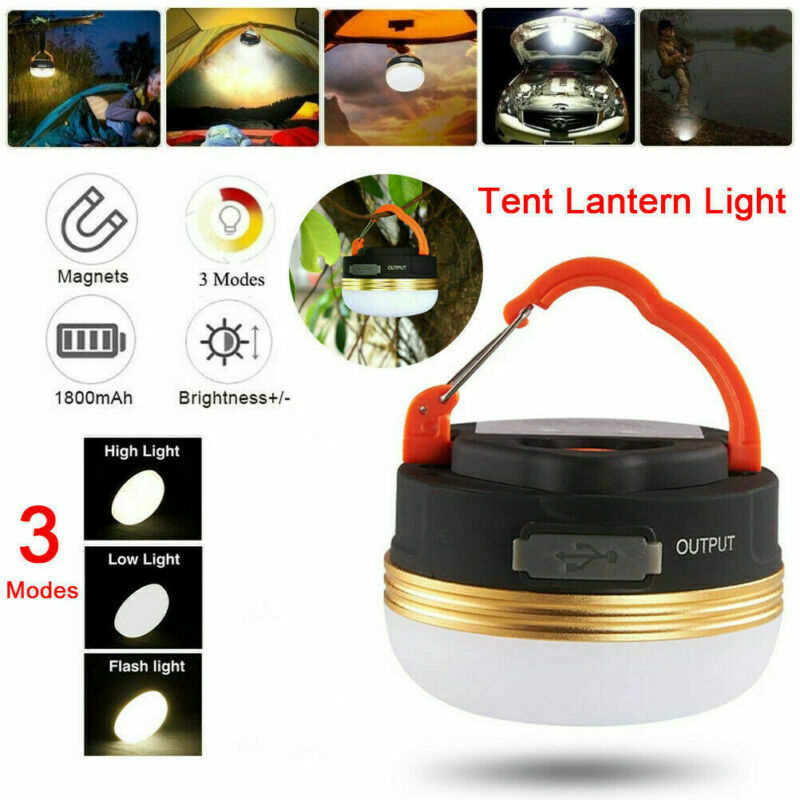 5 Modes LED Magnetic Camping Light Tent Lantern Super Bright Night Lamp Outdoor