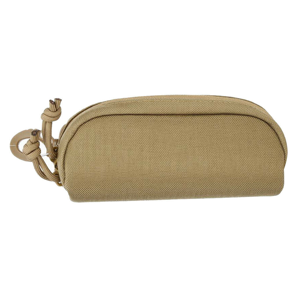 2Pcs Portable Sunglasses Storage Case Zipper Molle Goggle Glasses Bag Nylon