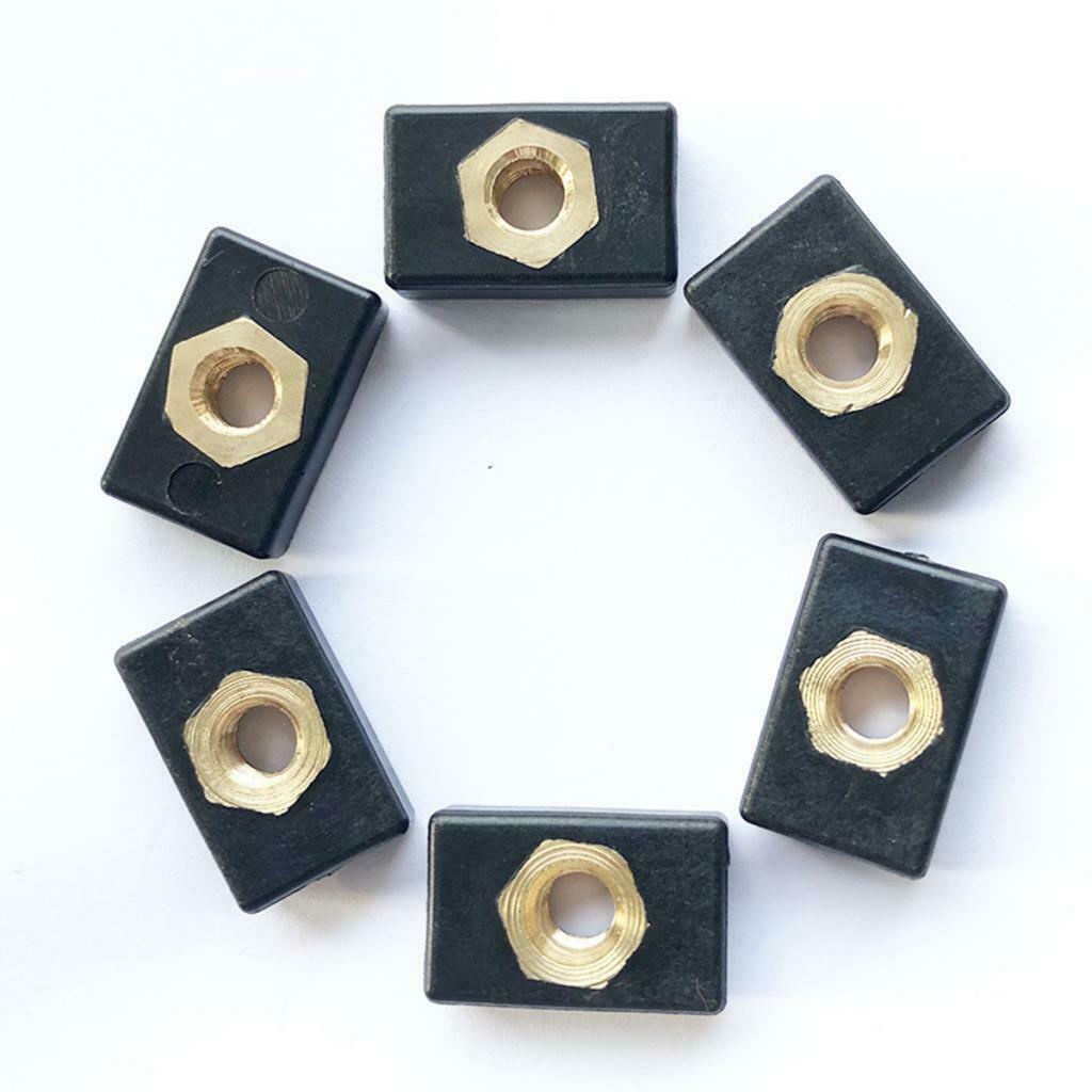 6pcs Fishing Boat Kayak Track Rail Mounting Screw Nut M6 Nutsert