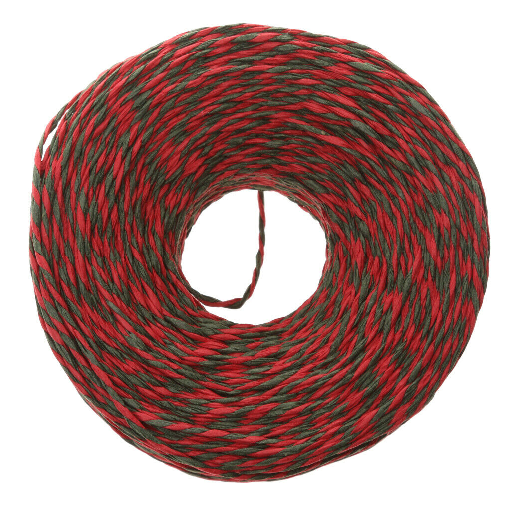 100 Metres Paper String Twine Christmas DIY Craft Supplies Red Green