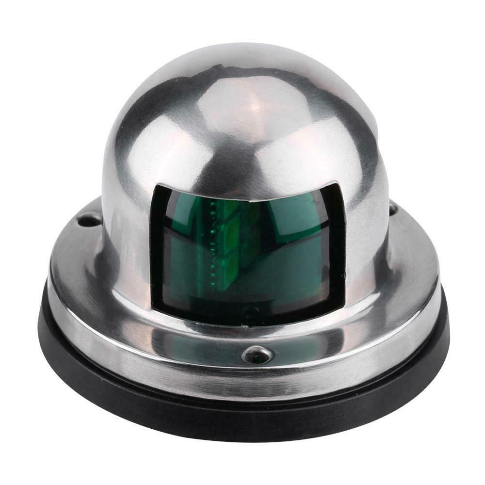 12V Marine Boat Stainless Steel Bow Navigation Light LED Red & Green Yacht Lamp