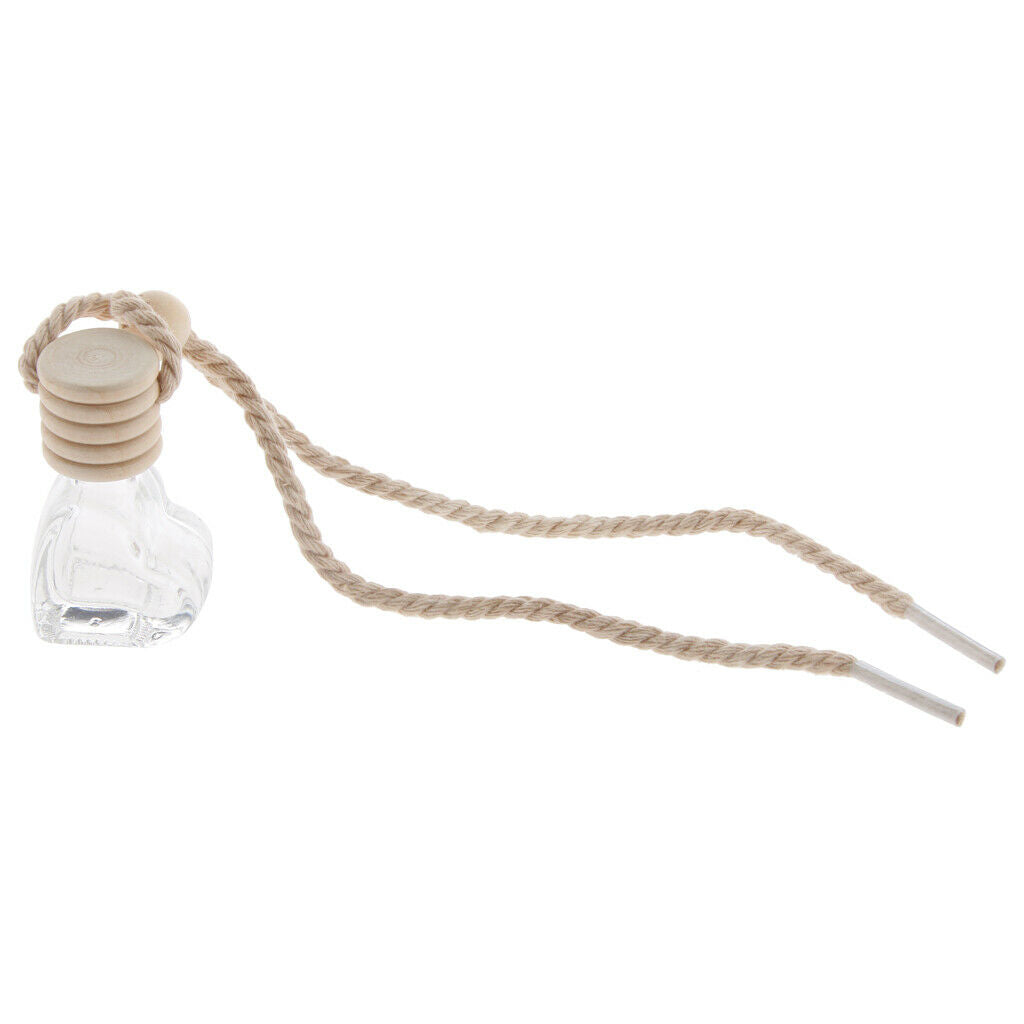 Heart Charm Glass Car Hanging Perfume Bottle Car Air Freshener Car Decor