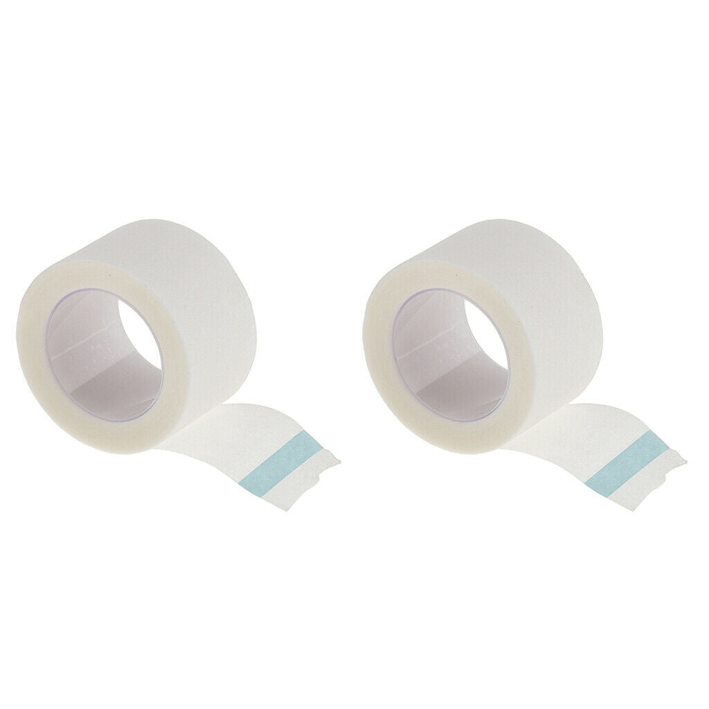 2 Rolls Non-woven Fabric Adhesive Lashe Tape For Eyelash Extensions Grafting