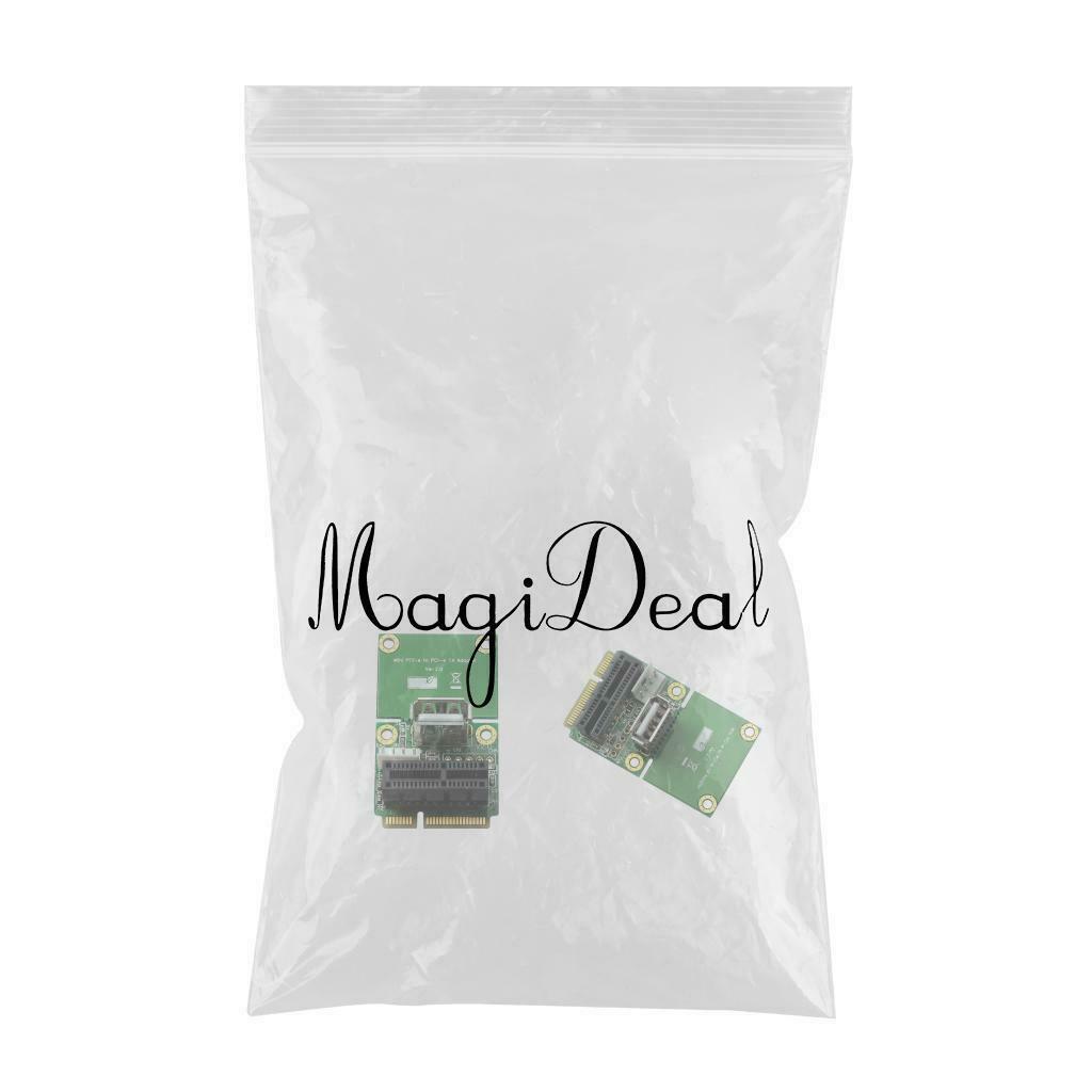 2x Mini PCIe To PCI 1X Slot Riser Card Expansion Support Full/Half Size