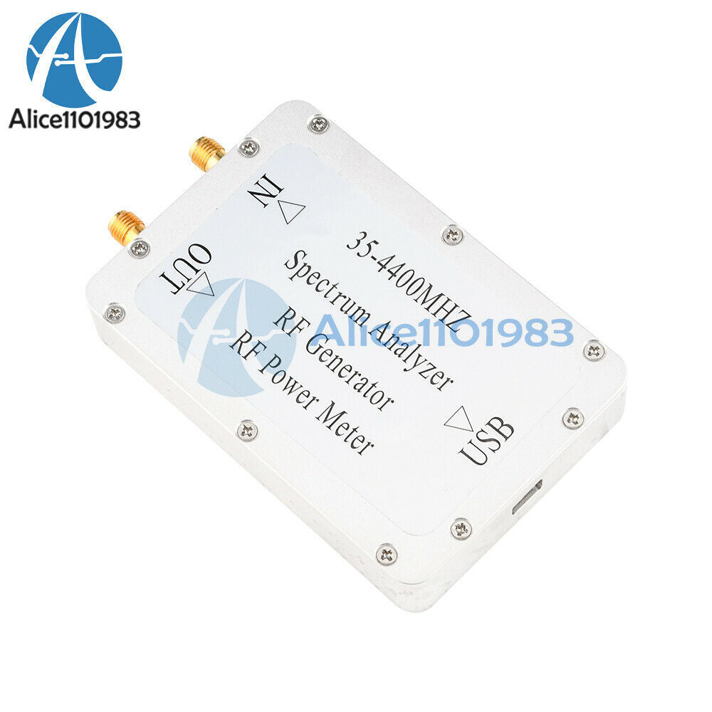 35MHz-4400MHz Spectrum Analyzer  Sweep Signal Source RF Power Meter CNC Shell