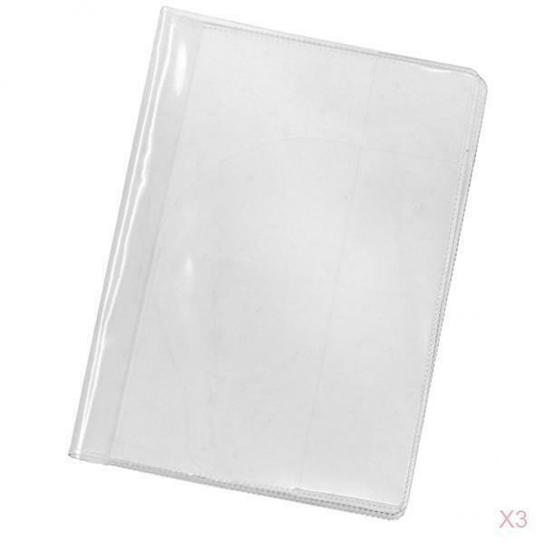 3Pieces Waterproof Passport Cover Plastic ID Card Protector Case Clear