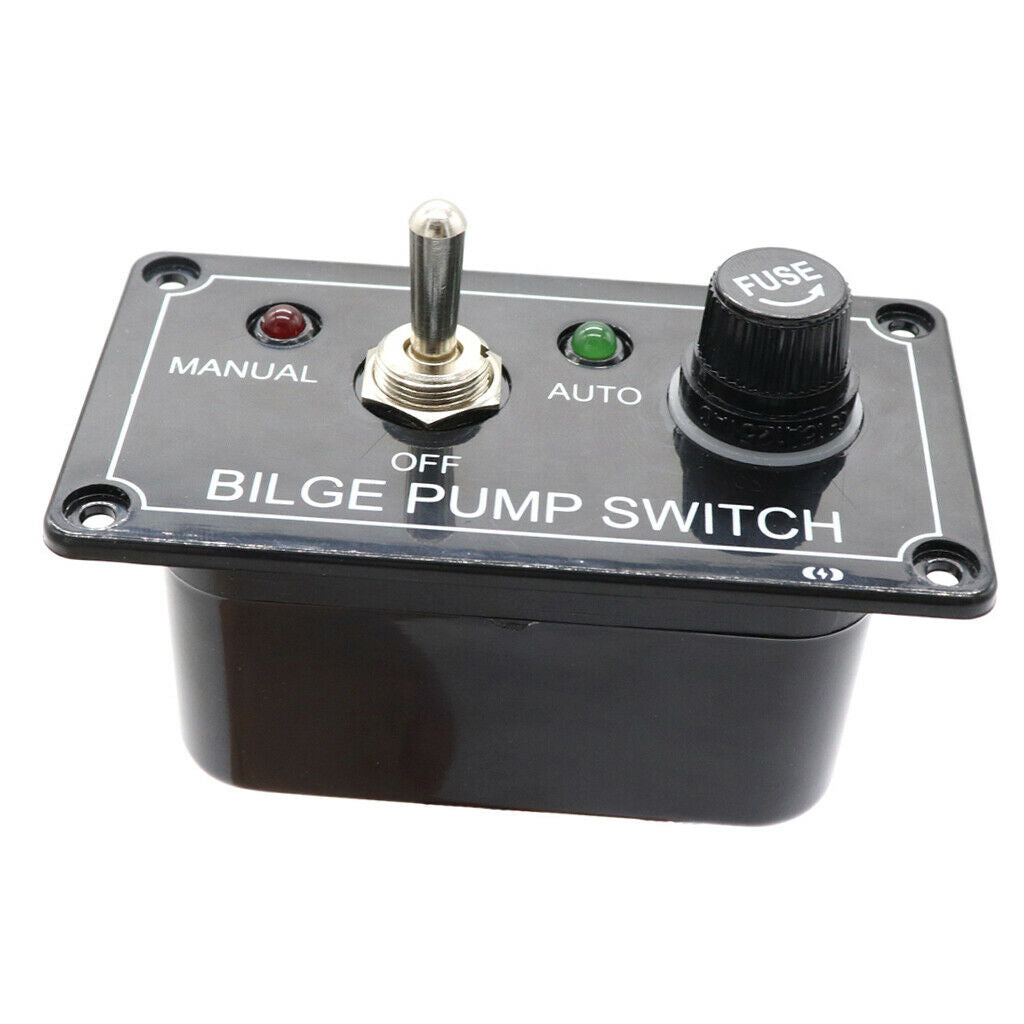 Marine Boat 3 Way Indicator Bilge Pump Switch W/ LED Panel Toggle Switch Panel