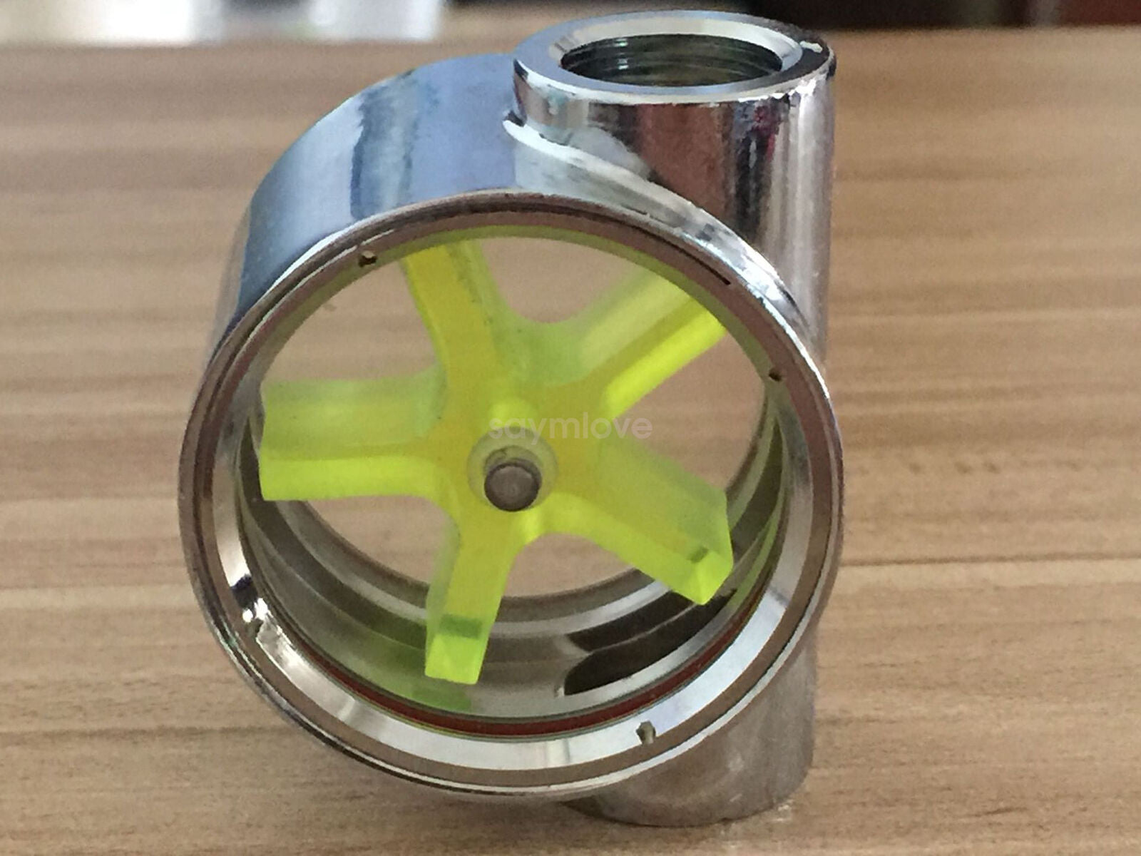 2 Way Water Cooling Flow Indicator Meter copper chromed G1/4 Threaded