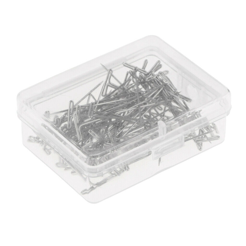 Lots 100 Pro T Needle Pins for Fixing Wigs Hair Weft Dress Form Modelling
