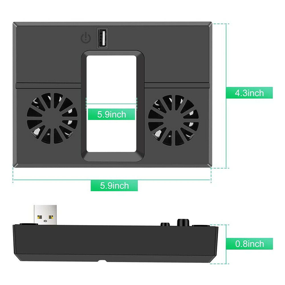 For Xbox Series X Dual Controller Charger Colorful Discoloration Cooling Fan