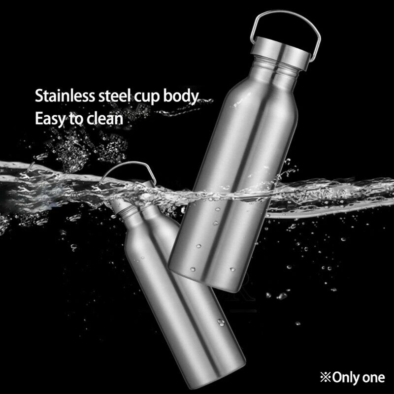 Portable Stainless Steel Water Bottle Sports Flasks Leak-Proof Travel CyclinZ2E7