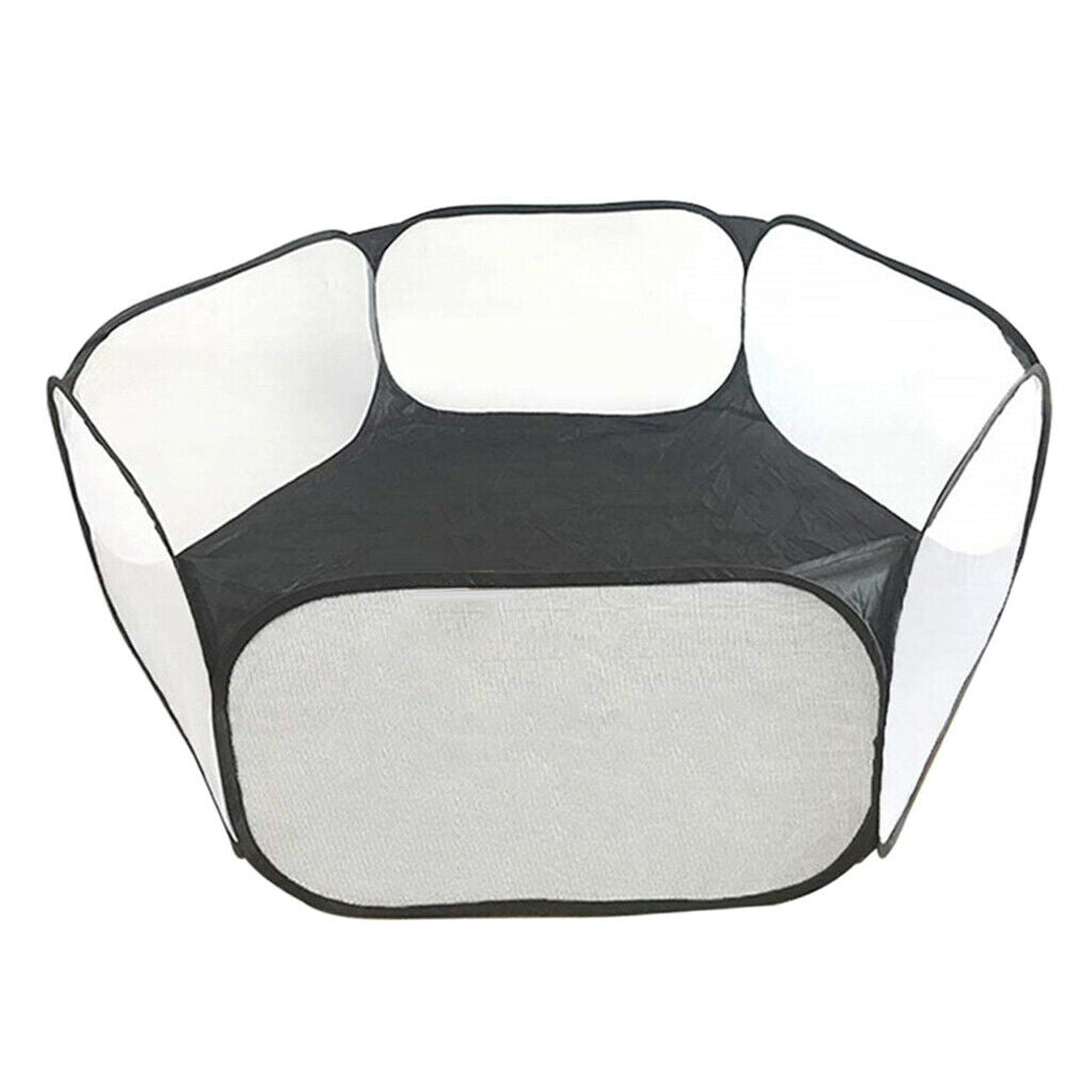 Small Pet Playpen Cage Hamster Rabbit Squirrel Indoor/Outdoor Black