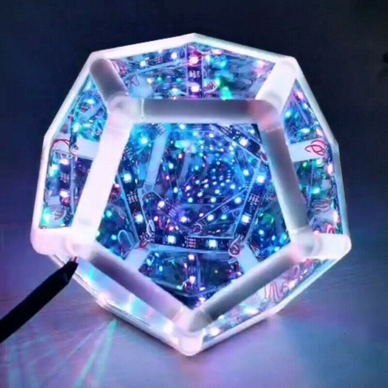 Infinity Dodecahedron Creative Cool Color Art Light Night Light Christmas Light
