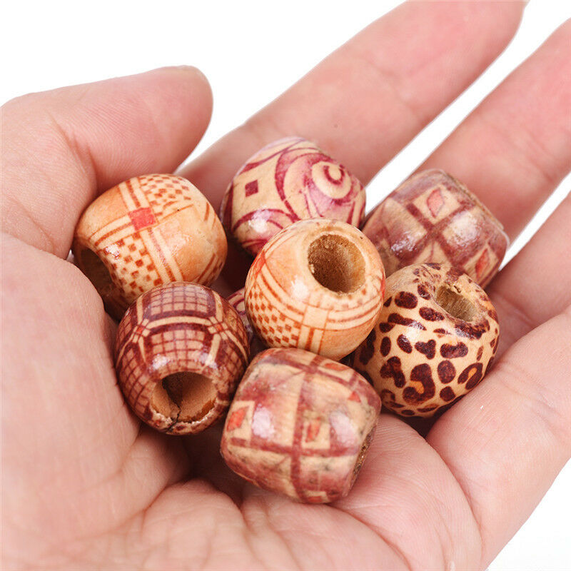 50PCS Dreadlock Hair Beads Dread Beads Hair Braid Pins Rings DIY Cuff Jewelry SJ
