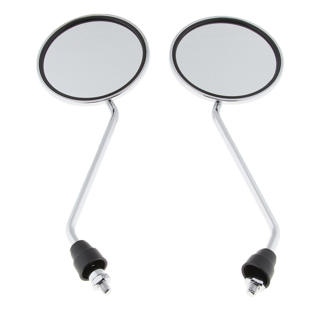 2pcs Round Rearview Mirrors for Motorcycle Cruiser Chopper ATV Scooter 8mm