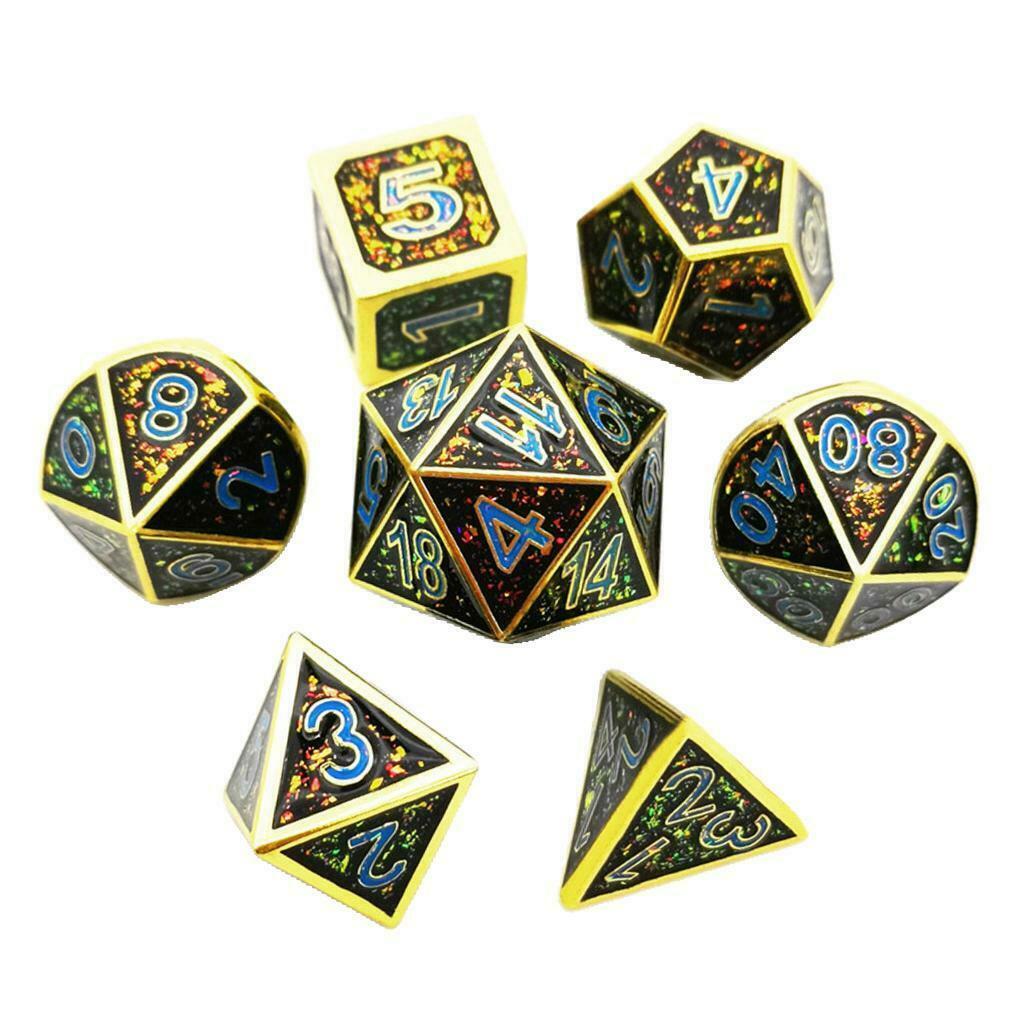 7PCS Multi Side Dice D4 D6 D8 D10 D12 D20 for Role Play Party Board Game #3