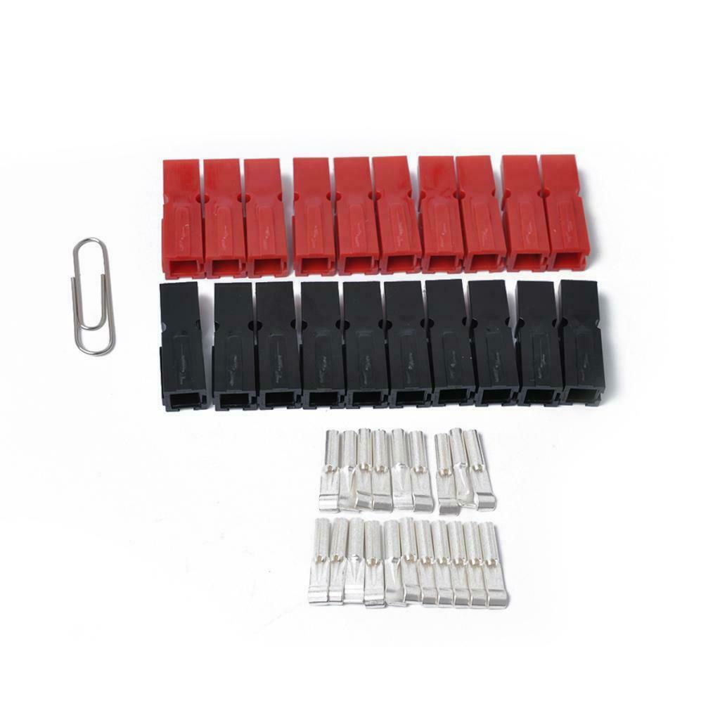 Pack of 20 Auto RV 30A Battery Quick Coupling Plugs Black + Red