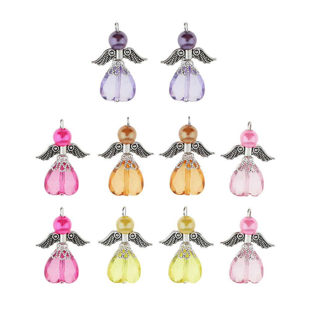 10 Pieces Colorful Butterfly Jewelry Accessories Crafting Charms