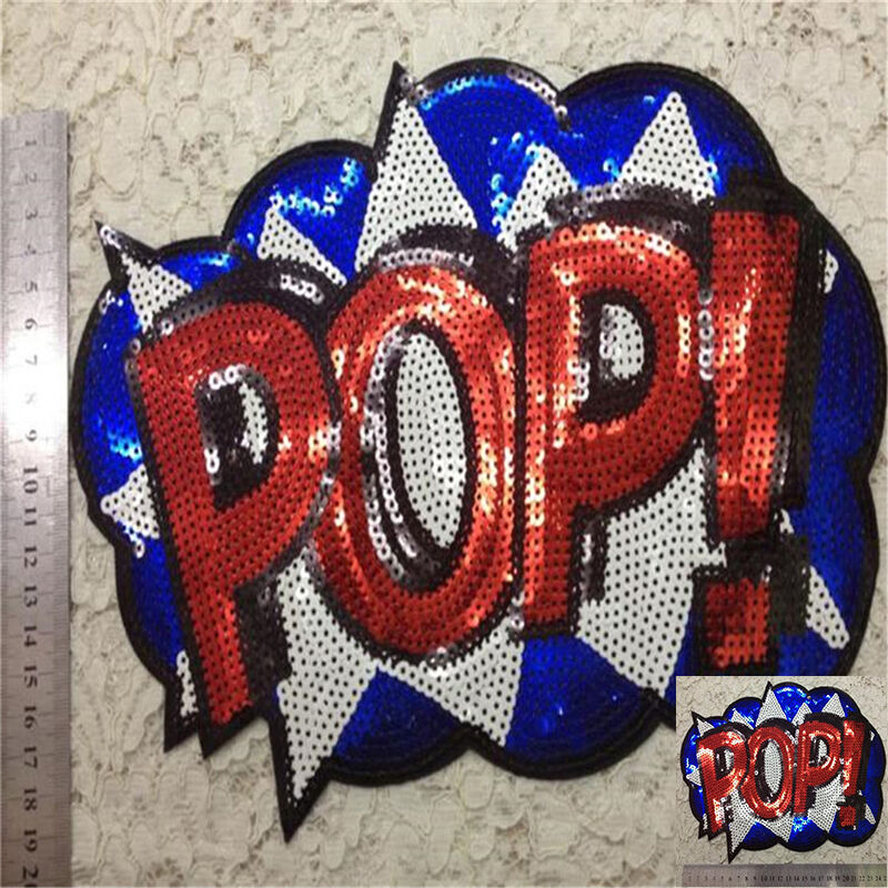 Embroidered iron on patches sequins  sequins clothing DIY Motif Appliqu.l8