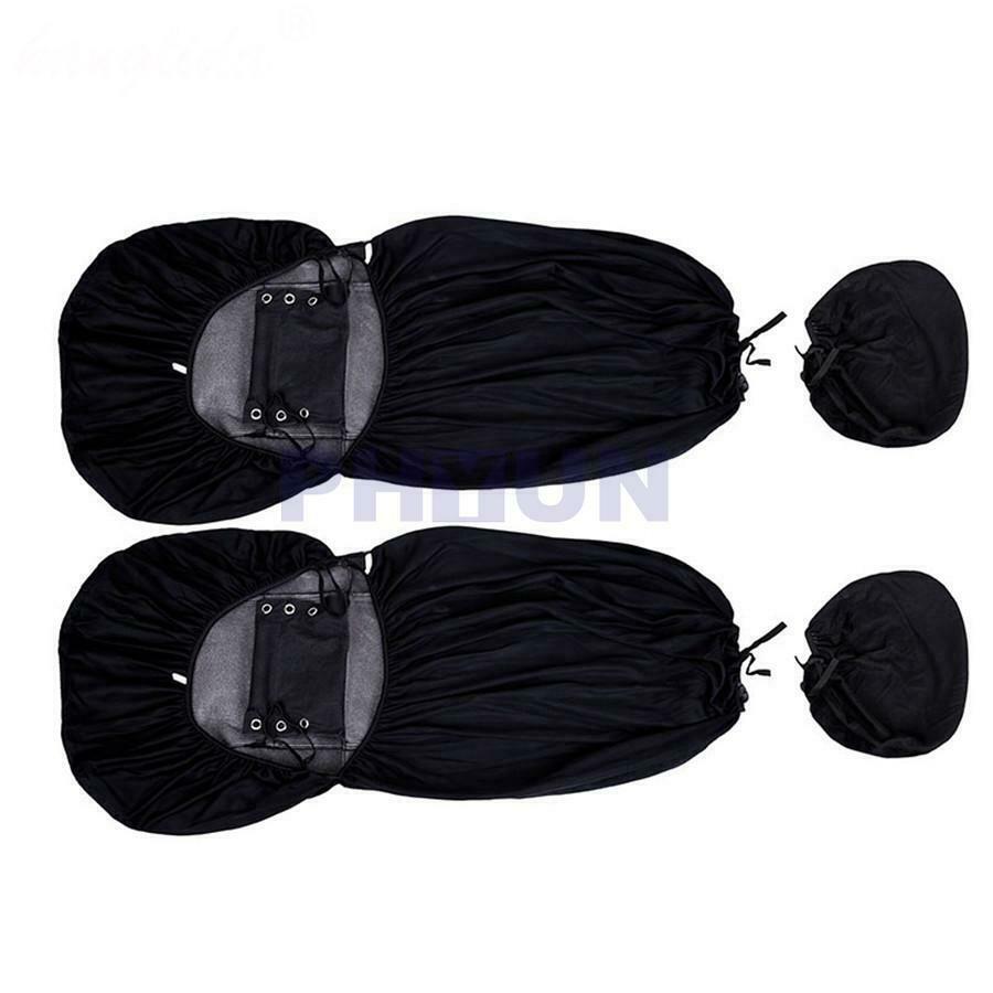 1PC Universal Car Seat Covers Black Polyester+Cotton Protector fits Bucket Seats