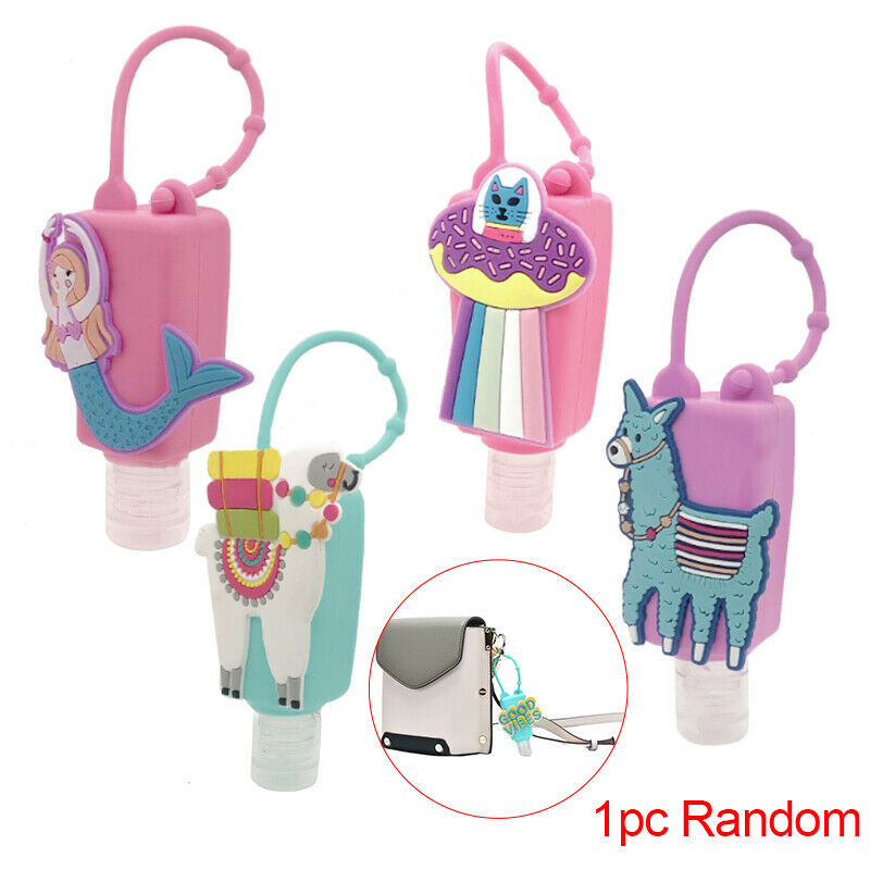 30ml Cute Animal Silicone Case Holder With Empty Bottle Lotion Shower Baby Fu.DD
