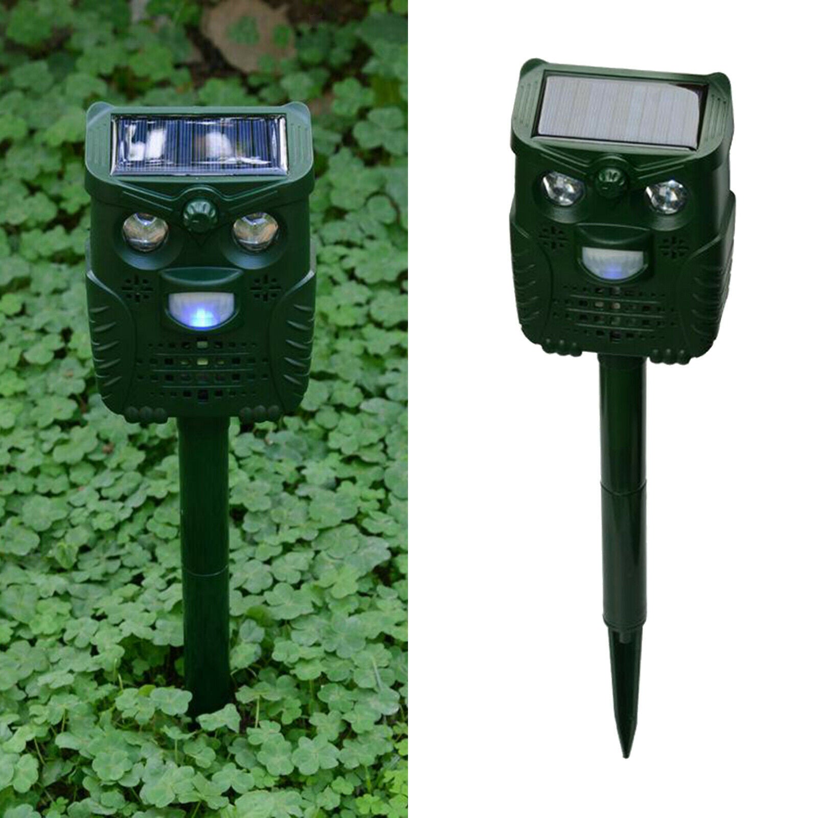 Solar Garden Bird Animal Repeller Cat Scarer Motion Sensor Repellent Controls