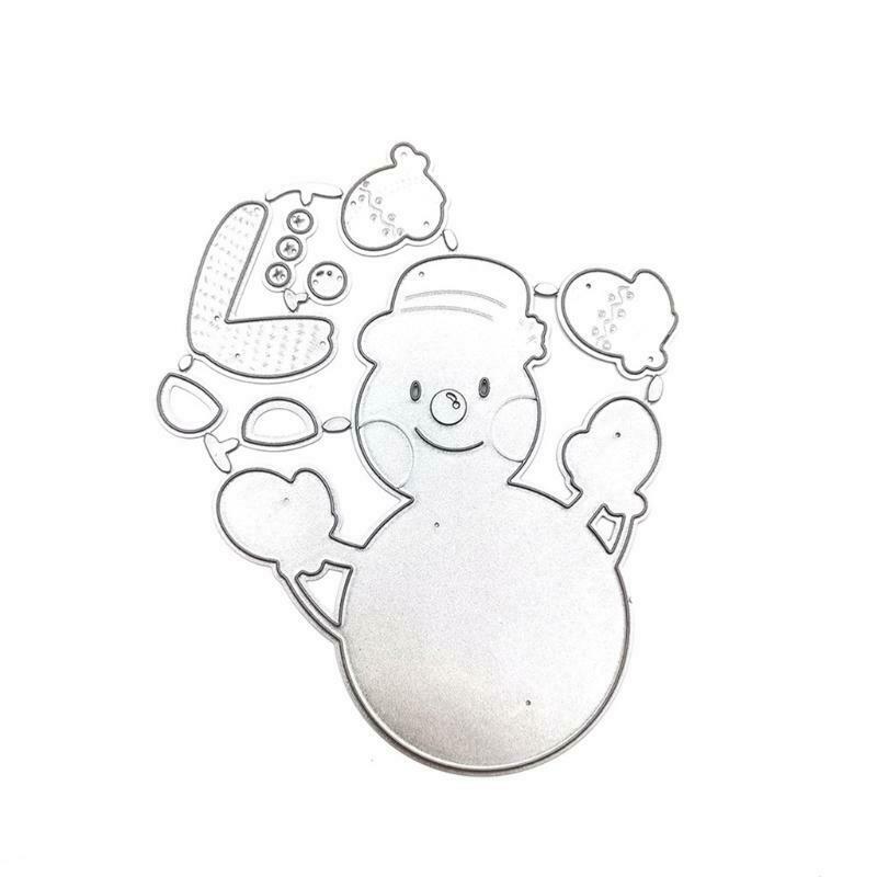 Christmas Cute Big Snowman Carbon Steel Cutting Dies DIY Scrapbooking Photo