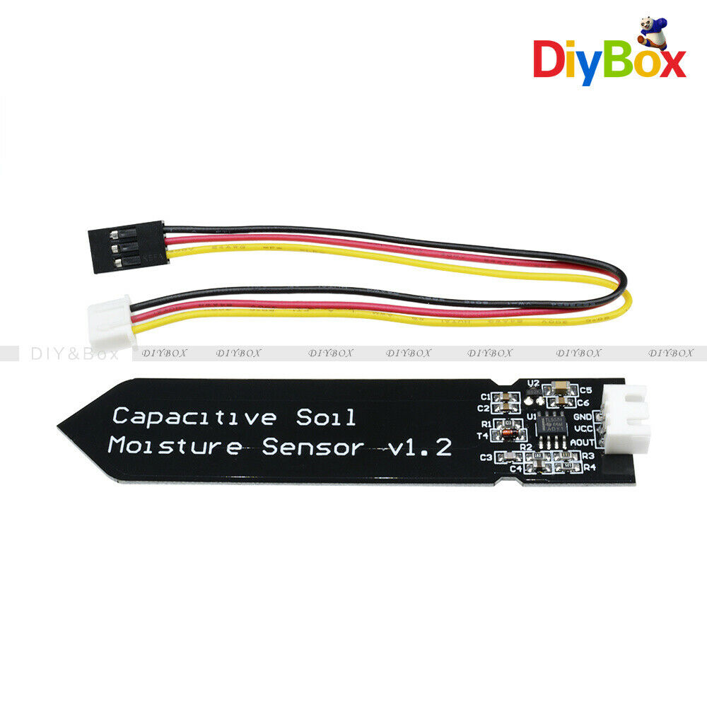 [5PCS] Analog Capacitive Soil Moisture Sensor V1.2 Corrosion Resistant w/ Cable