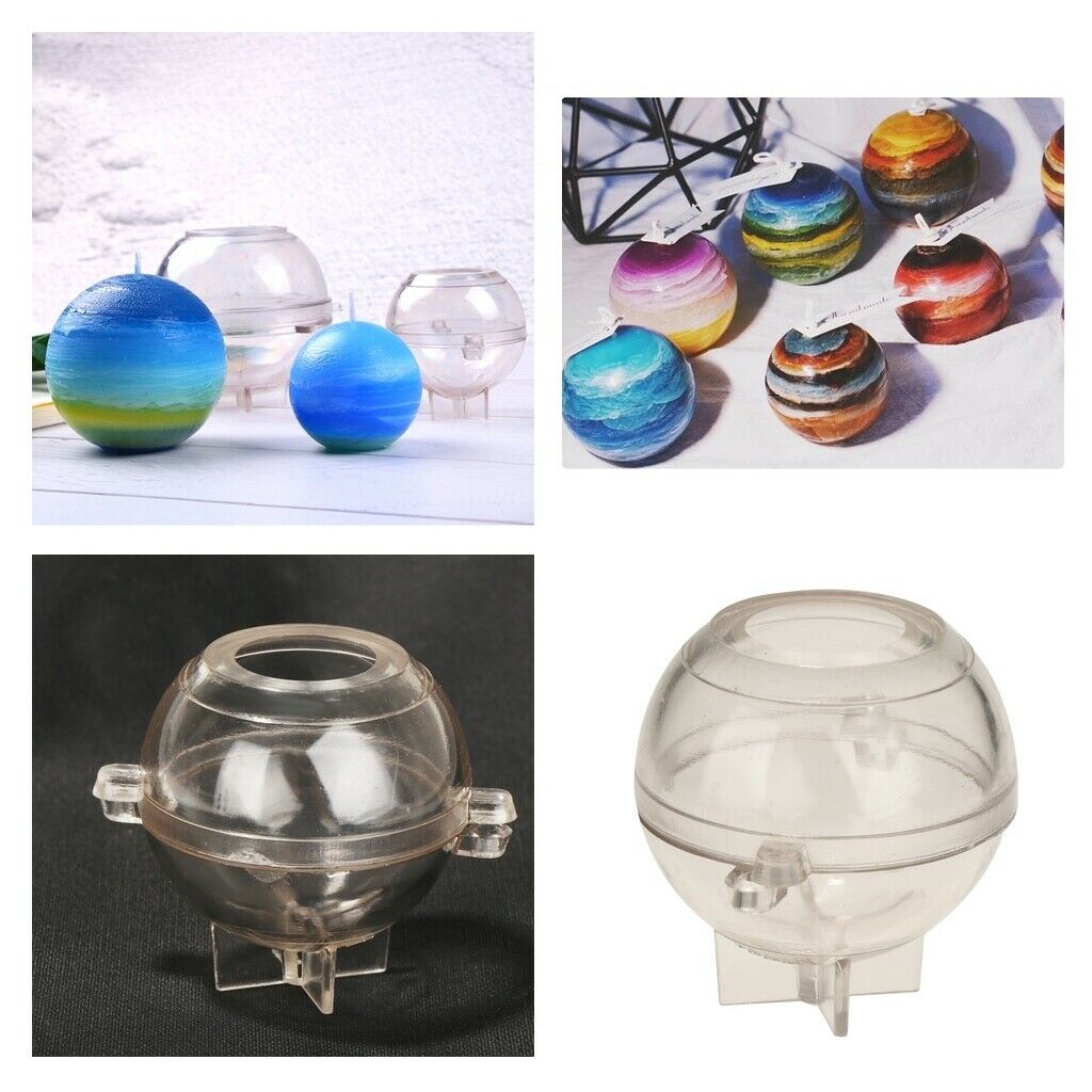 Prettyia Pyramid Sphere Square Shaped Candle Mould Plastic Moldel DIY Molds