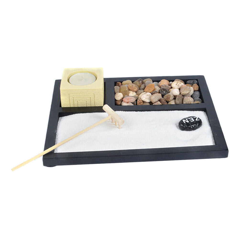 Mini Wooden  Garden Desktop Sandbox Sand Tray For Kids Adults Toys