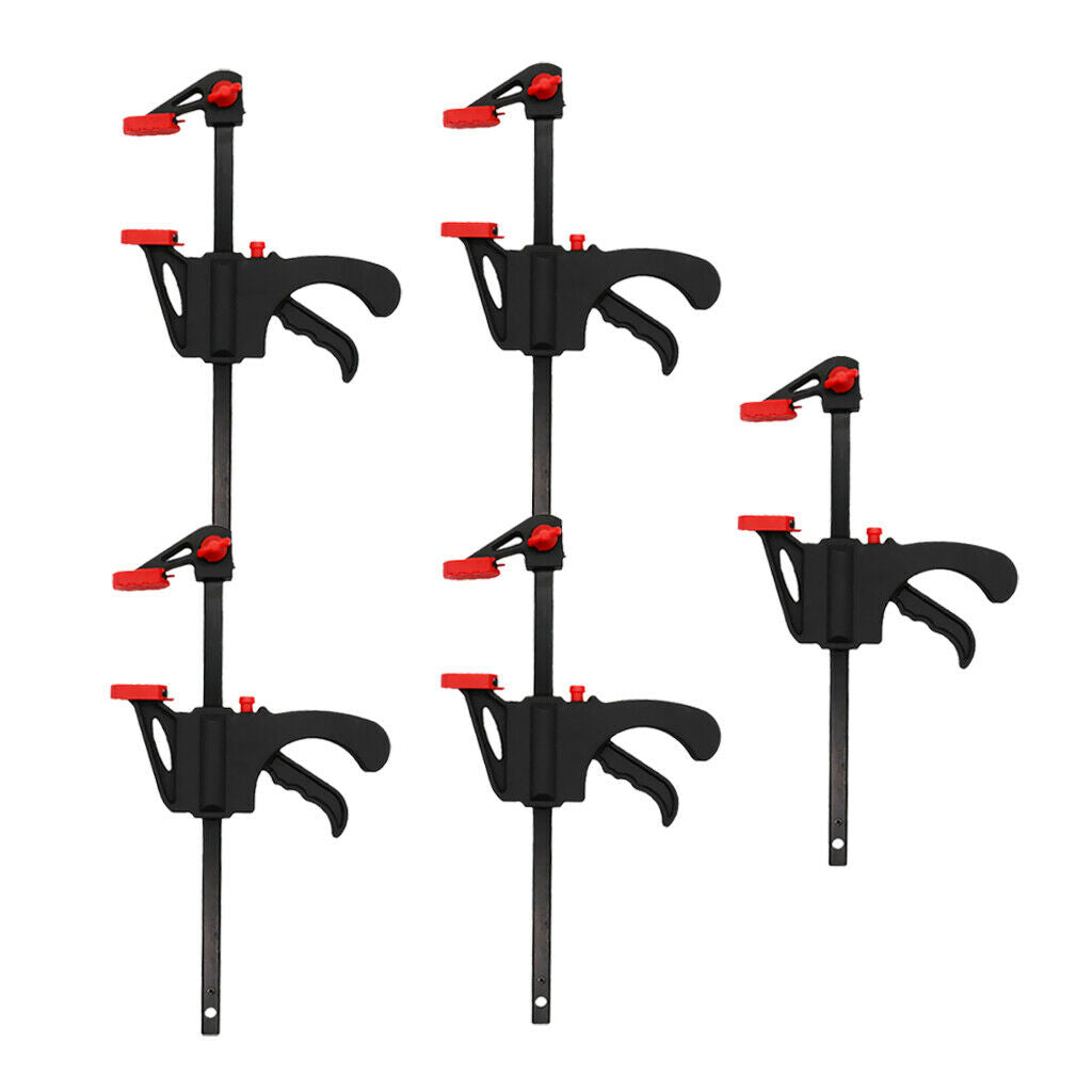 5pcs Durable 10cm Heavy Duty Wood Bar Clamp Squeeze Clamps Carpentry Tools