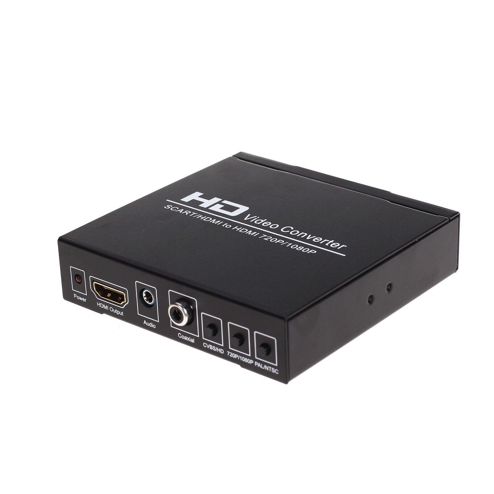 720P/1080P Converter Box HD Video Converter SCART to HDM Coaxial Audio US Plug