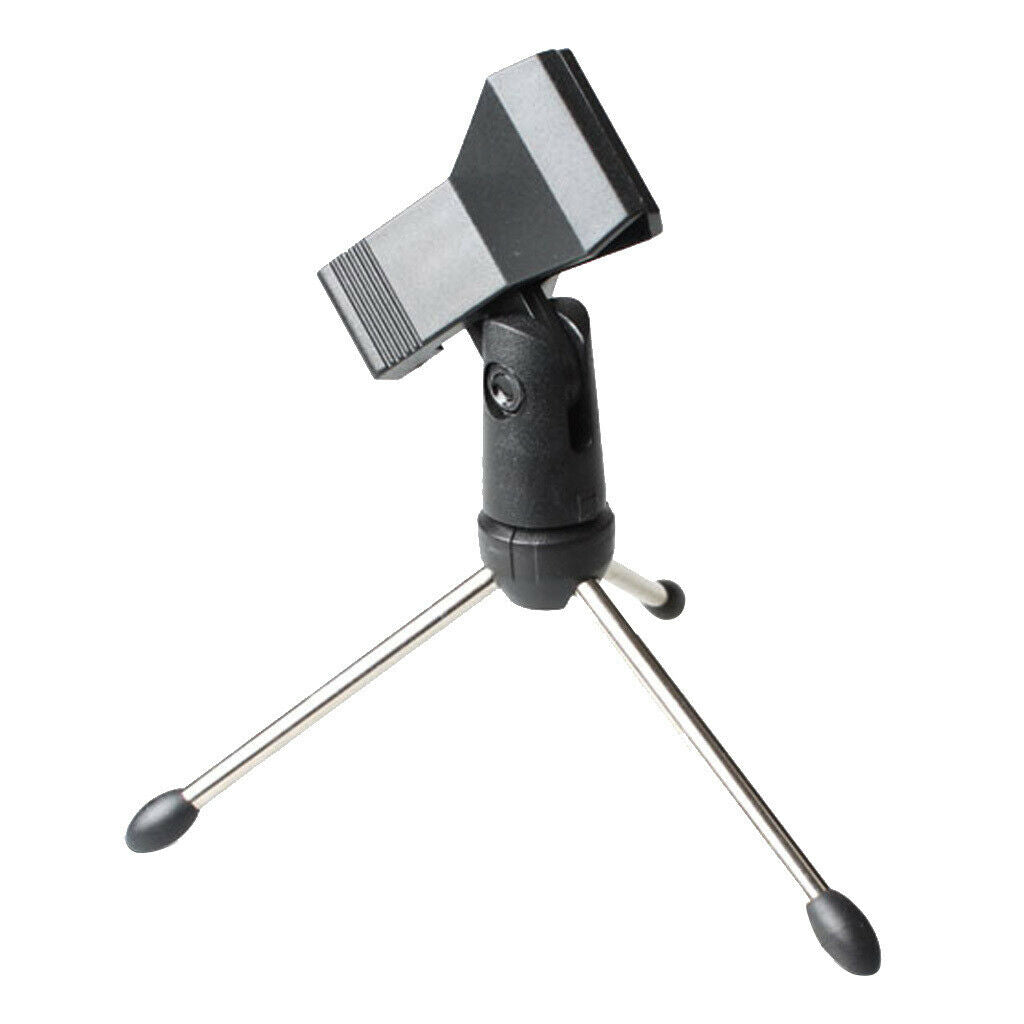 Universal Adjustable Desk Mic Stand Desktop Tabletop Table Top Short Microphone