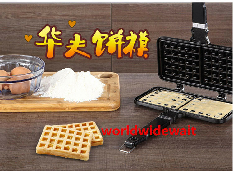 New Kitchen Craft Sandwich Heating Waffle Maker Stove Top Griddle Iron 918-C