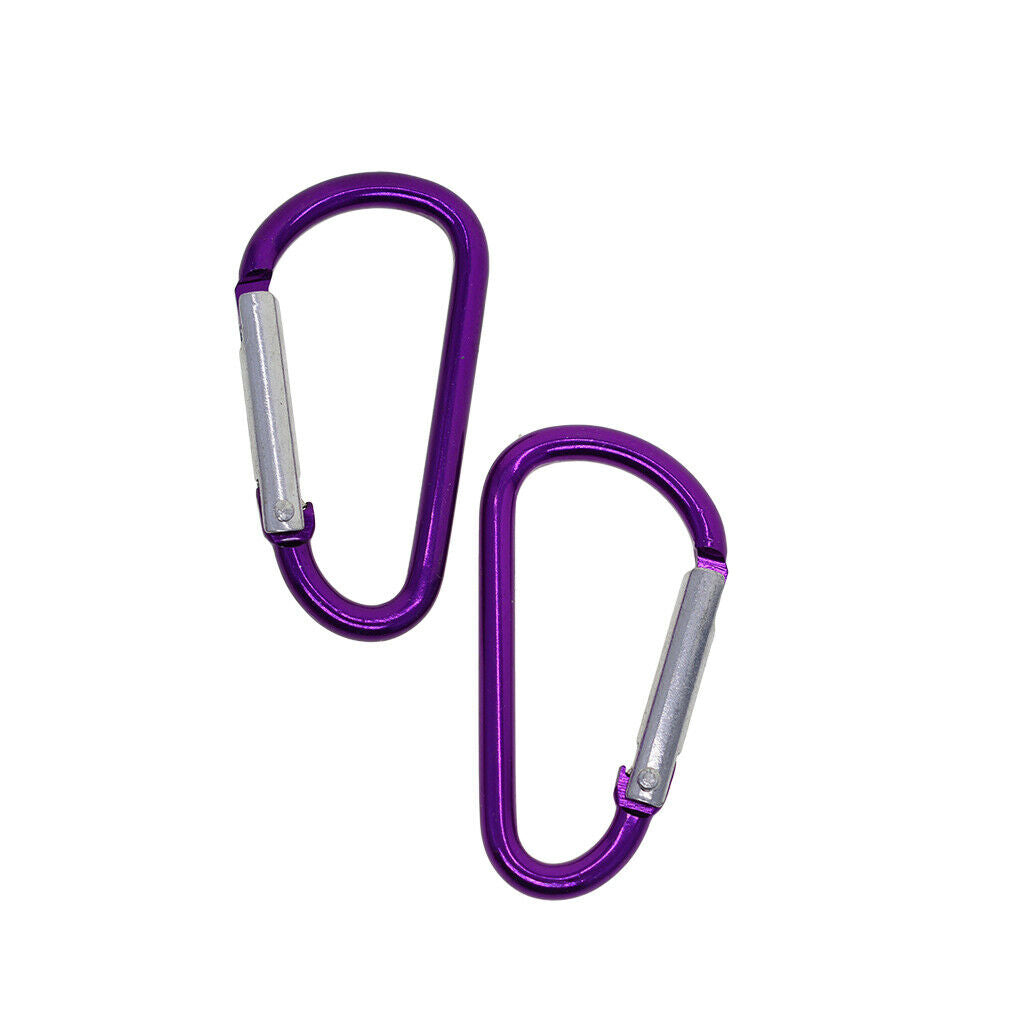 20 Carabiner Clip Key  Chain Aluminium Alloy Camping Buckle Spring Hook