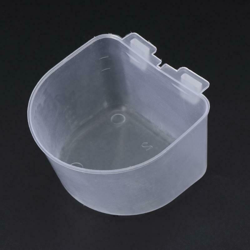 Parrot Bird Hamster Flat Bottom Feeding Cup Hanging Drinking Food Bowl Tools