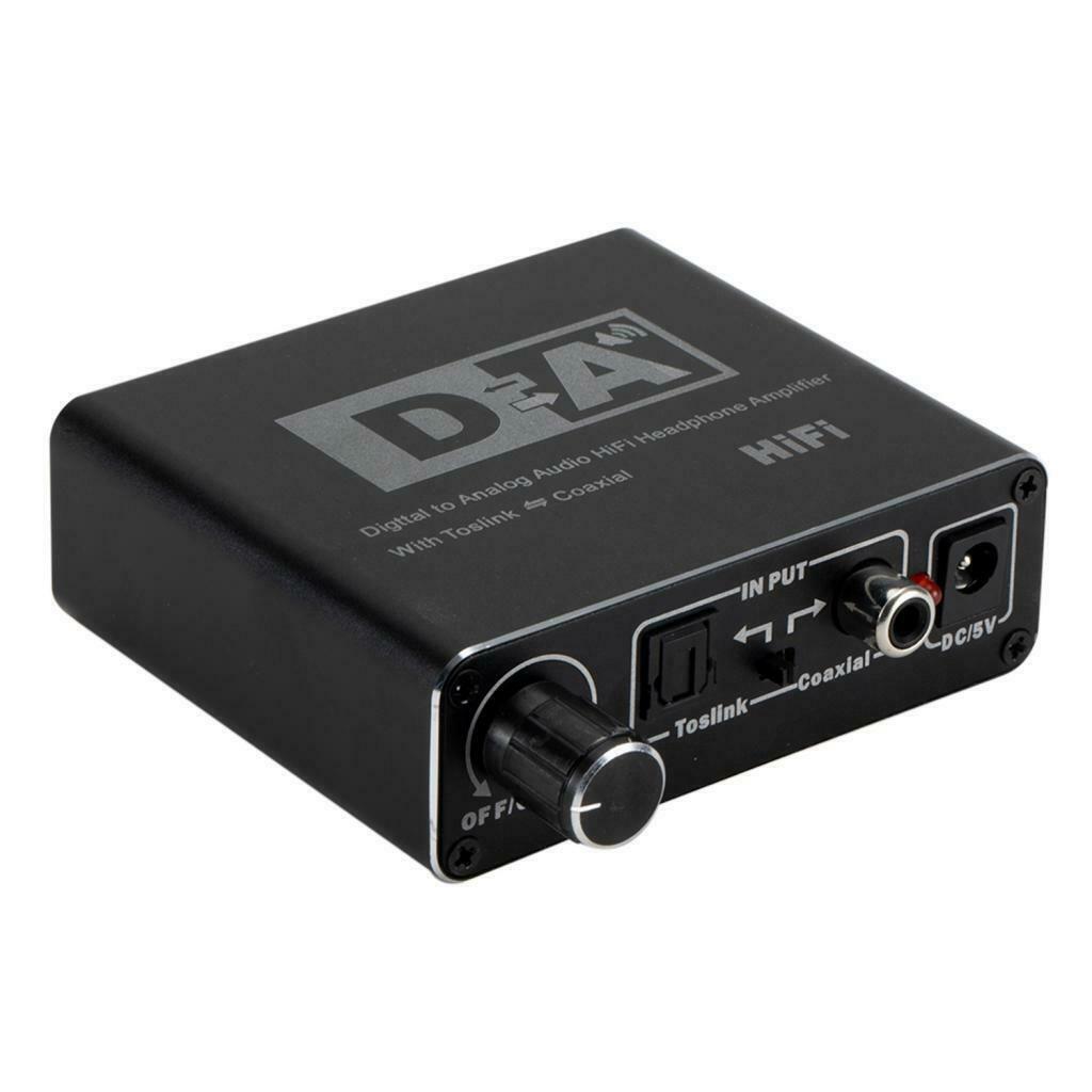 Digital Toslink Coaxial Optical to Analog Audio Adapter L/R 3.5mm Converter