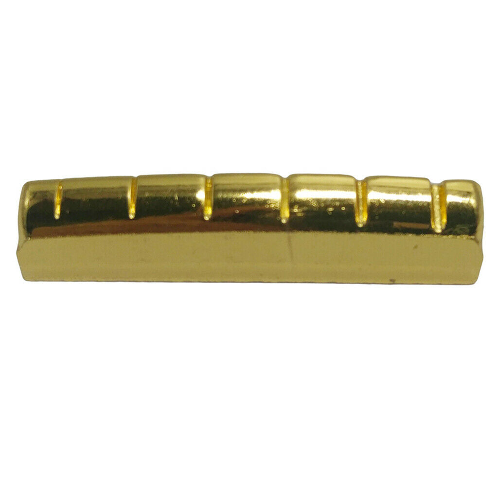 Brass Bridge Pins Peg Saddle Nut Set for 6-String Acoustic Folk Guitar