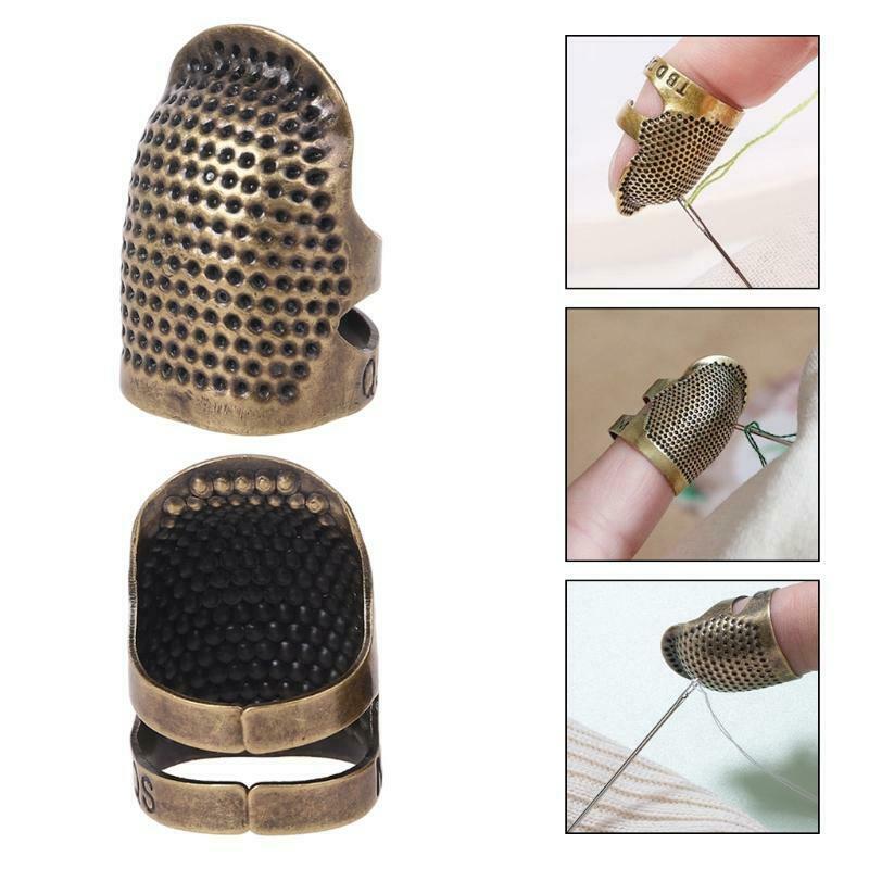 22pcs/set Finger Thimbles Metal Shield Protector Pin Needles Ring Hand Sewing