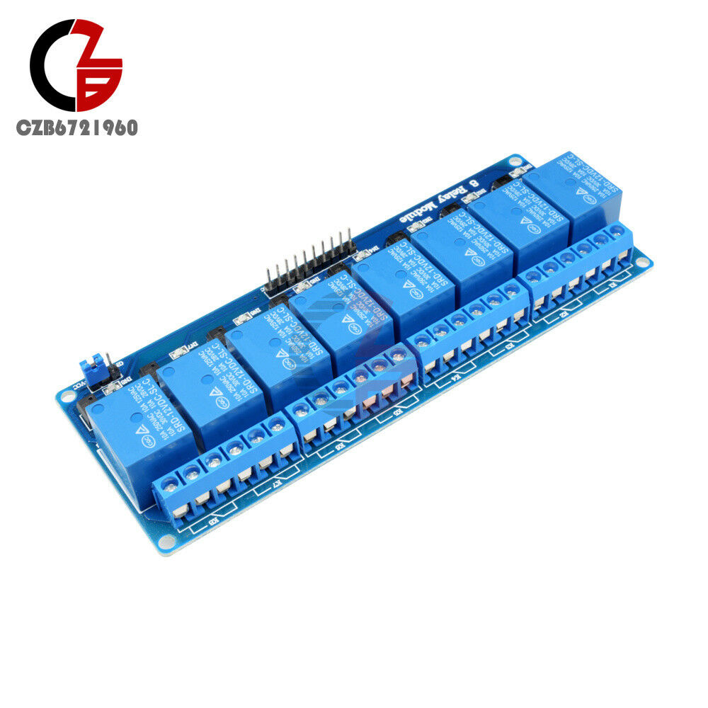 12V 8 Channel Relay Module Optocoupler for Arduino UNO 2560 1280 ARM PIC AVR