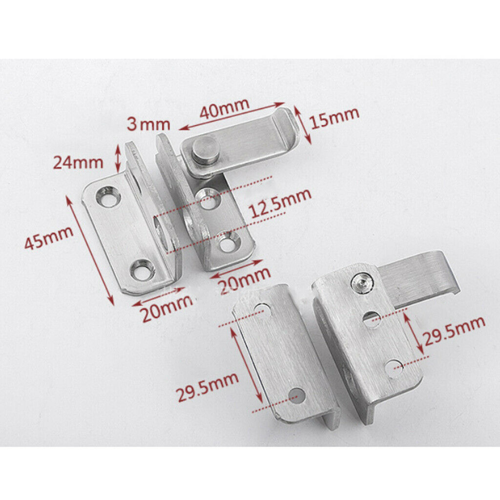 Stainless Steel Door Latch Lock Safety Guard Latches Door Security Hasp B