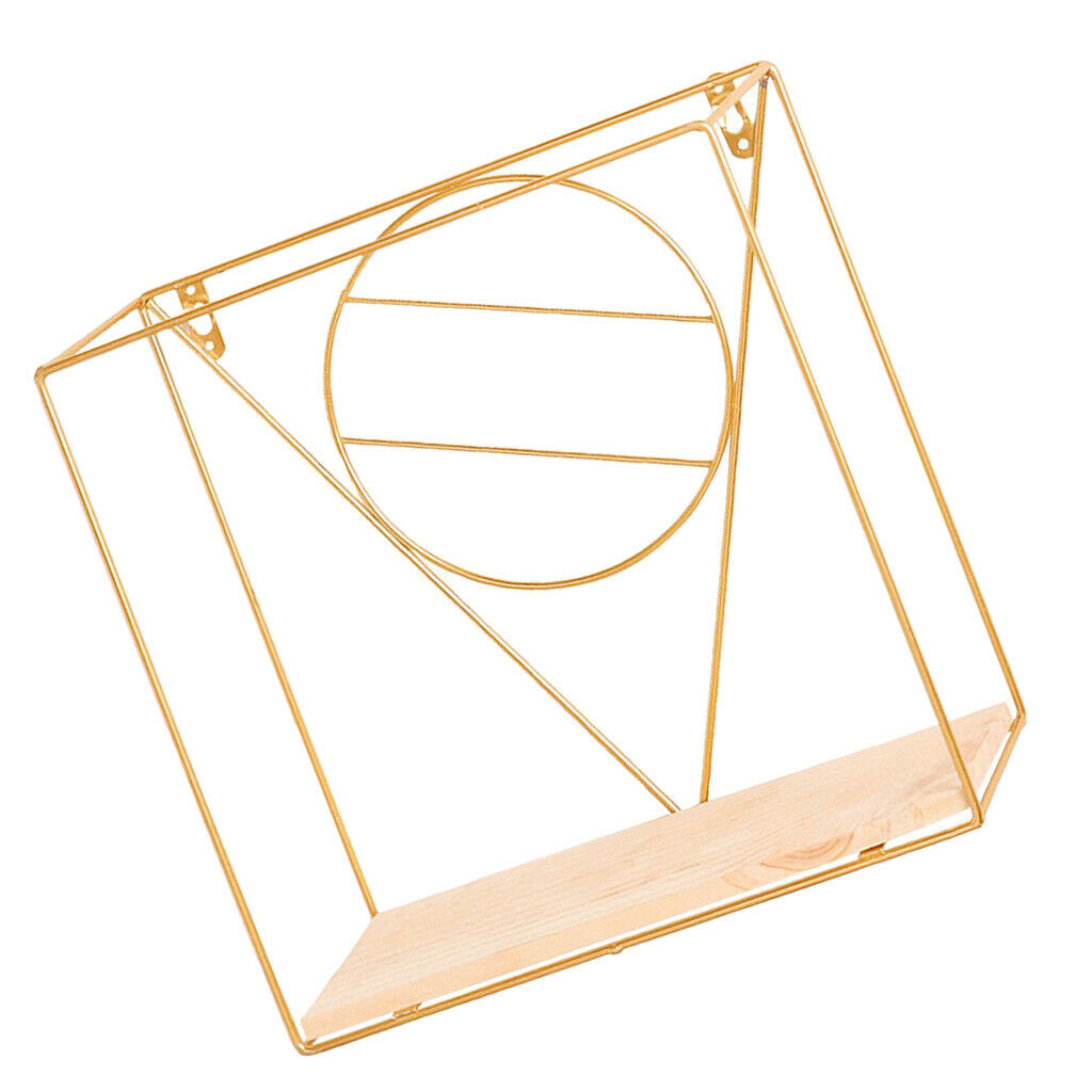 Golden Wall Hanging Storage Rack Bins Brackets f/ office club pub wall Decor