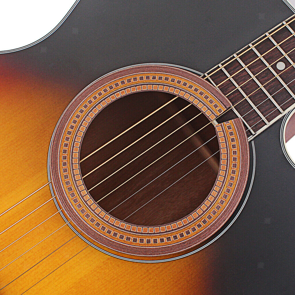 Wood Guitar Soundhole Rosette Inlay for Acoustic/Classical Guitars DIY