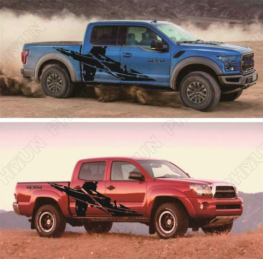 2x Black Truck Pickup Stickers Decoration Decals Graphics Accessories Universal