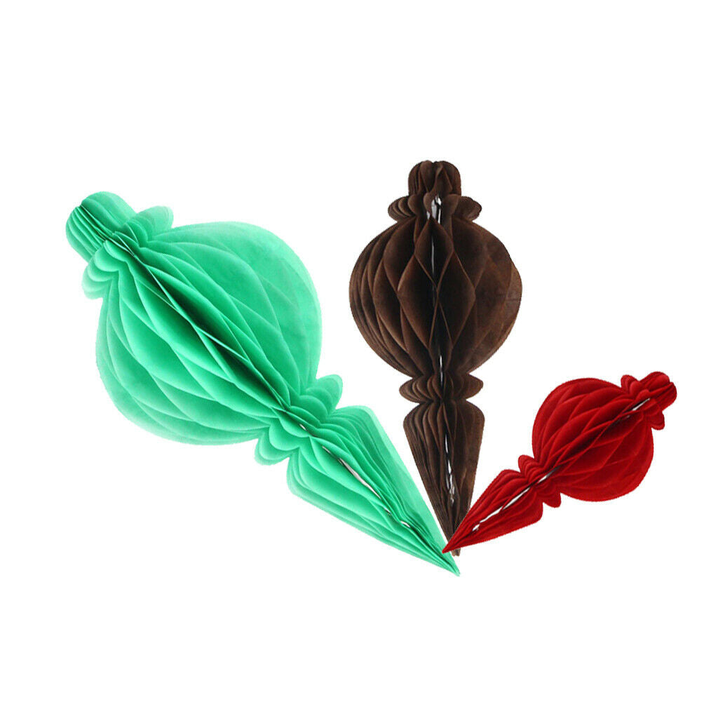3Pcs Paper Honeycomb Hanging Decoration for Birthday Wedding Baby Shower