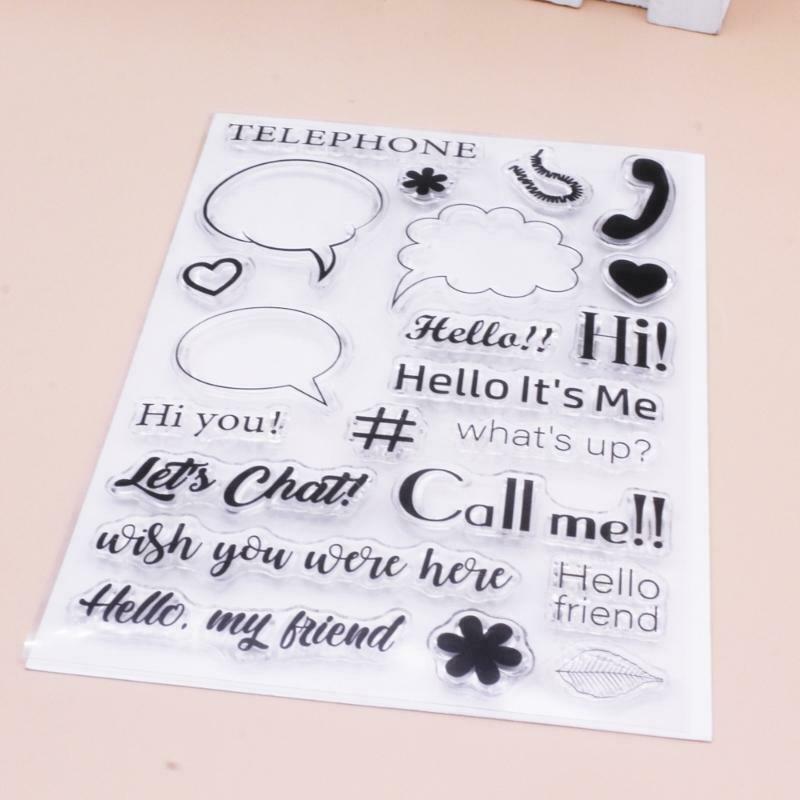 Beautiful Telephone Clear Silicone Stamper for DIY Christmas New Year Invitation