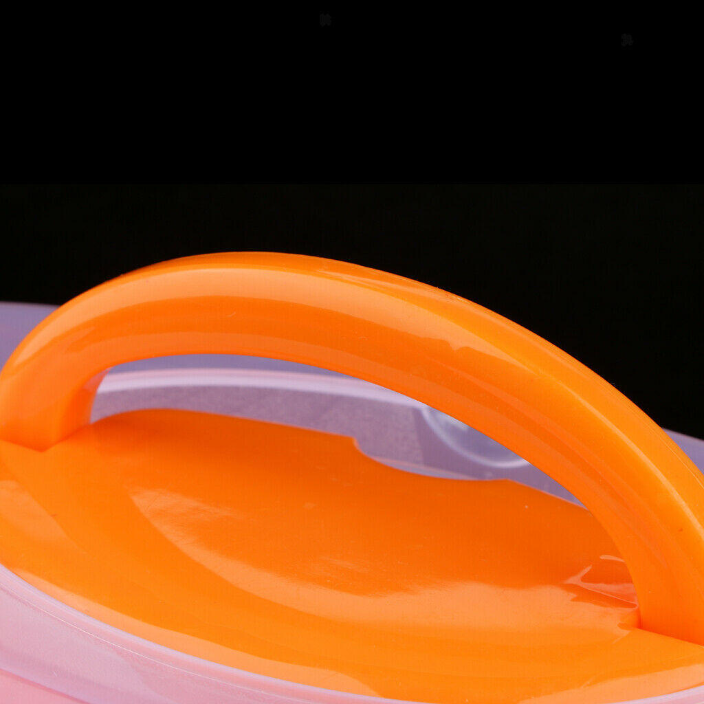 2 Layered Plastic Nail Art Tools Storage Box Brushes Pens Organizer Case Orange